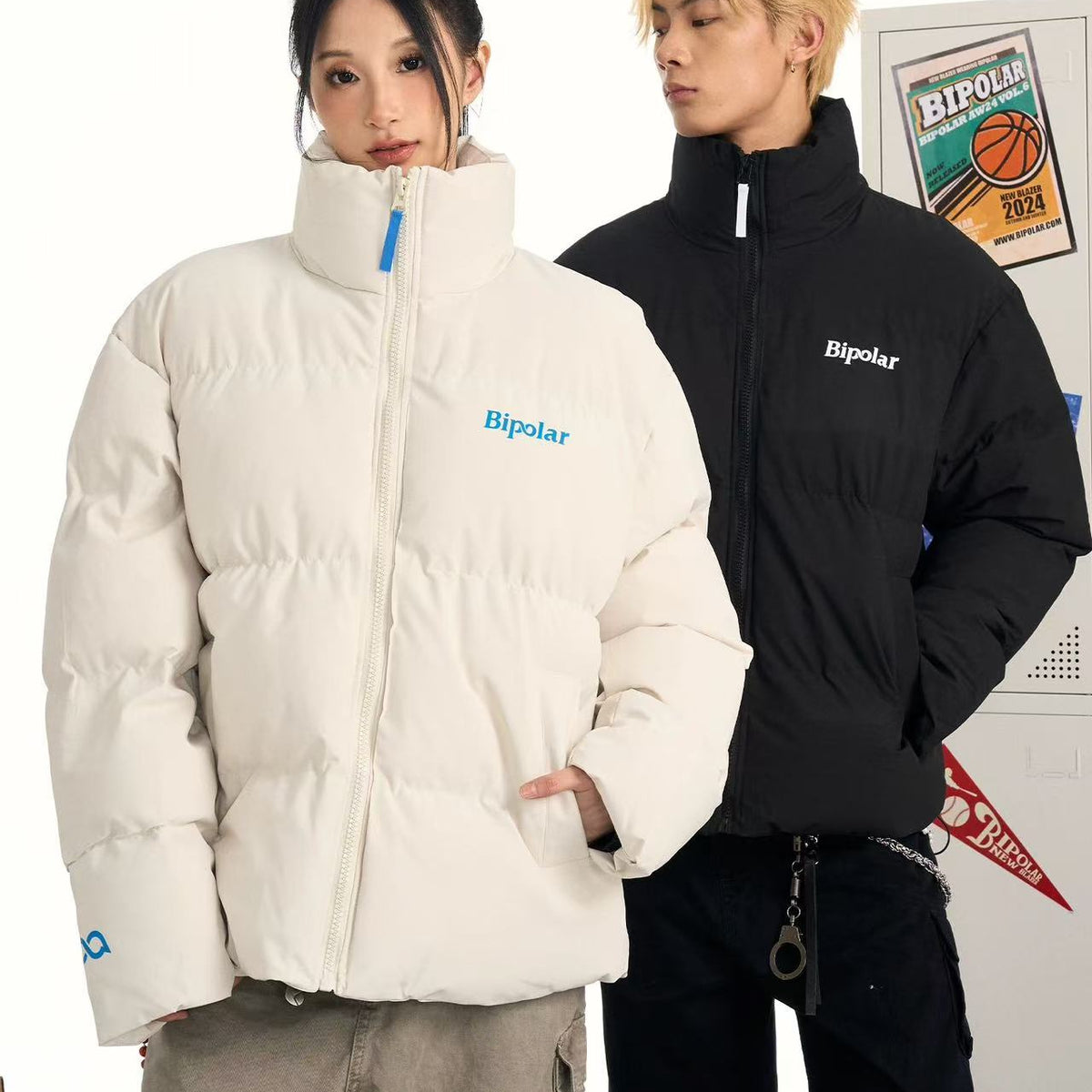 BIPOLAR Basic Logo Cotton Coat