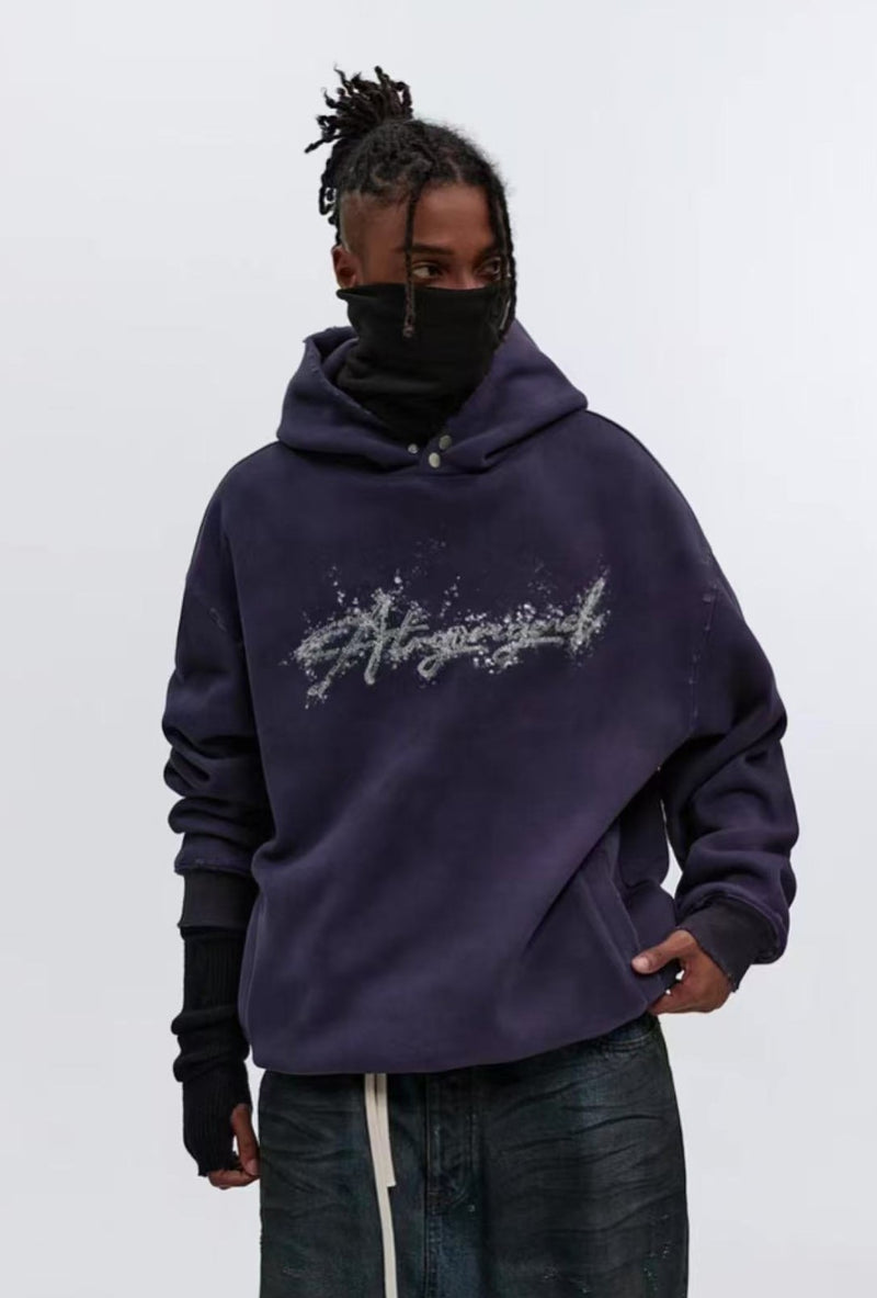 ATRY Wasteland Sand Embroidery Dirty Dyeing Sweatshirt