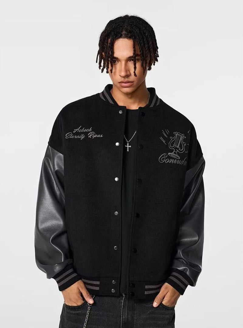 ACHOCK Logo Embroidered Bomber Jacket