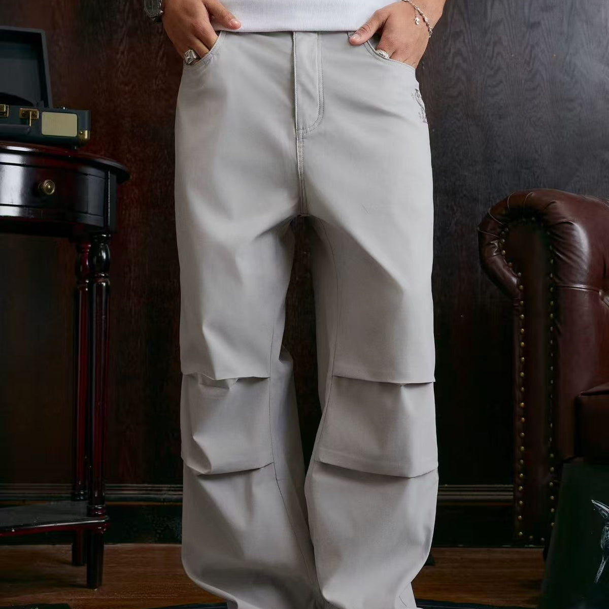 STK Vintage Double-Fold Woven Trousers