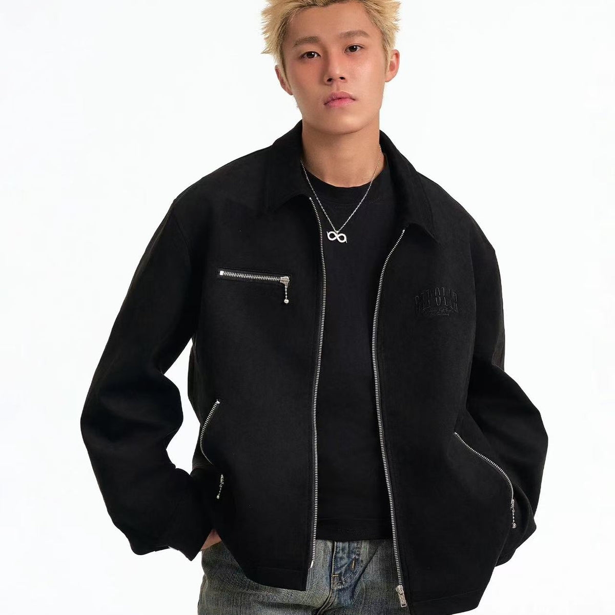 BIPOLAR Hyphenate Suede Multi-pocket Jacket