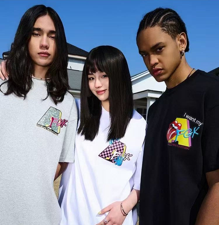 AFGK Parody MTV Embroidered Short sleeves T-shirt