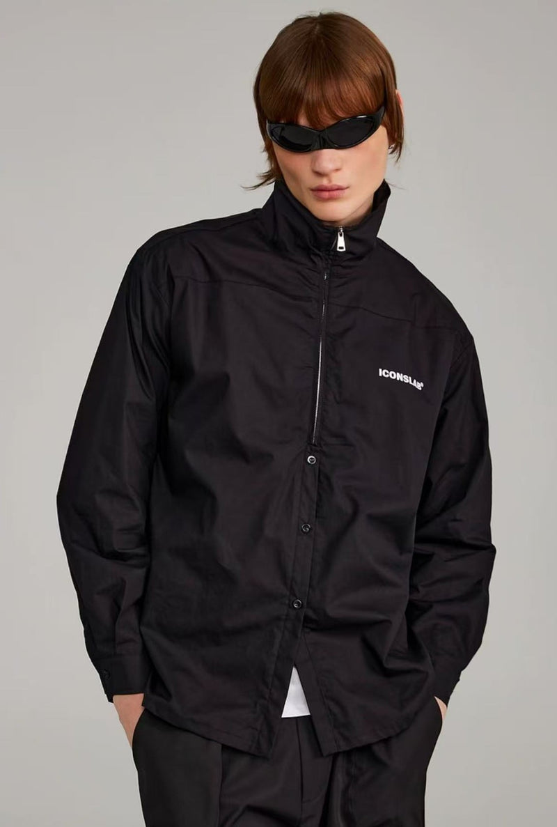 ICONSLAB Half Zip Fly Placket Shirt
