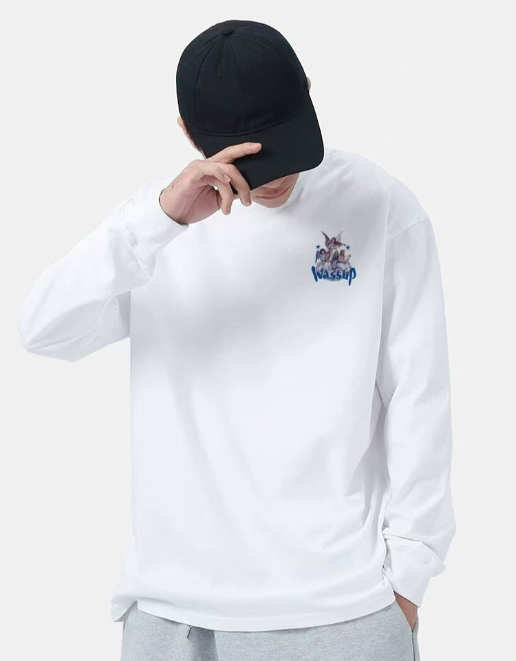 WASSUP Guardian Angel Printed Logo Sweatshirt