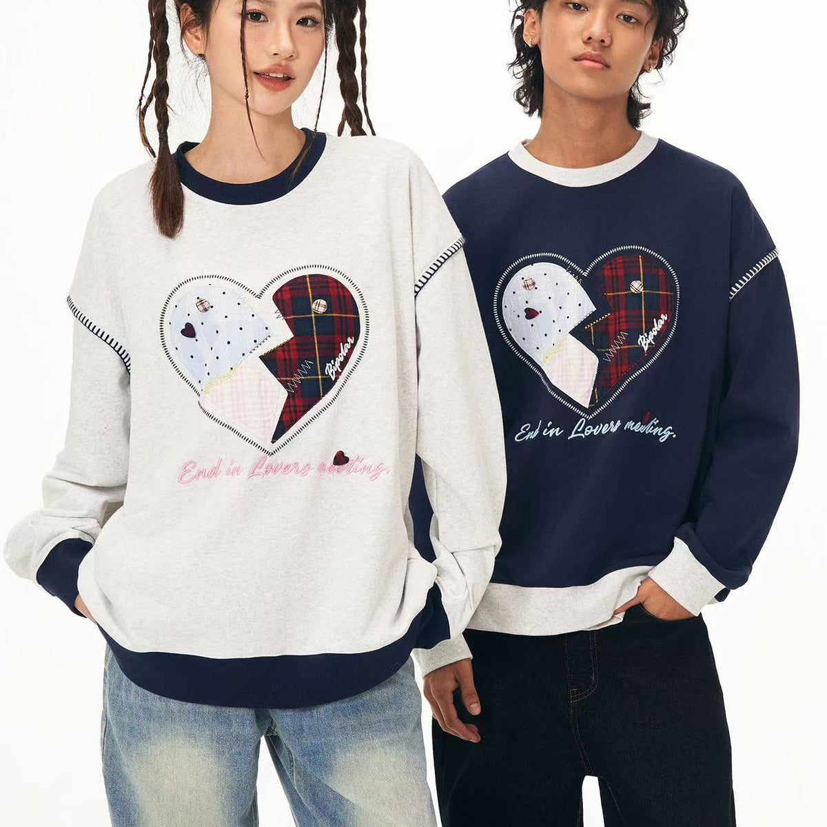 BIPOLAR Love Patch Crew Neck Sweatshirt