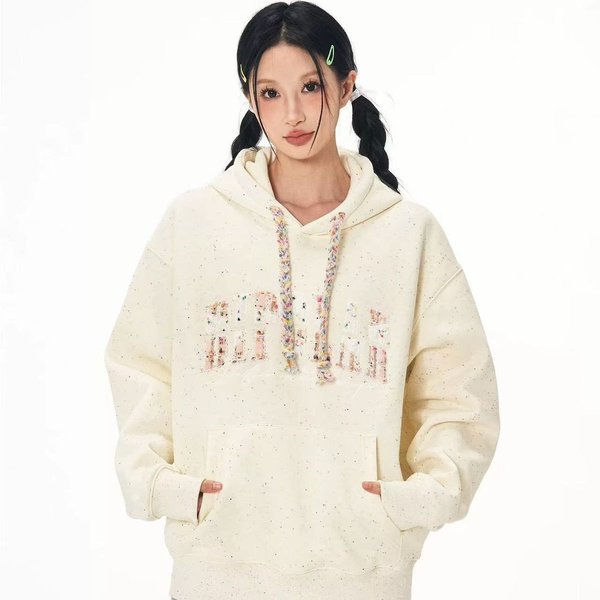 BIPOLAR Patch Colored Dot Hoodie