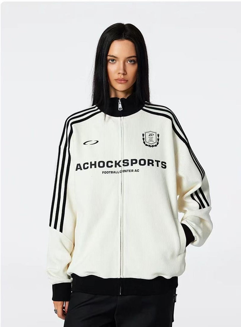 ACHOCK Color Matching Zipper Jackets