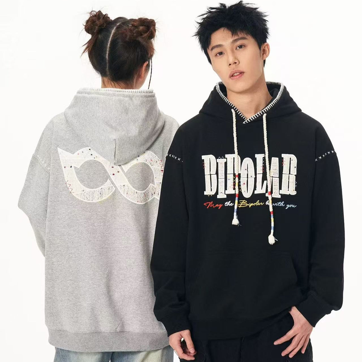BIPOLAR Tri-color Embroidered Hoodie
