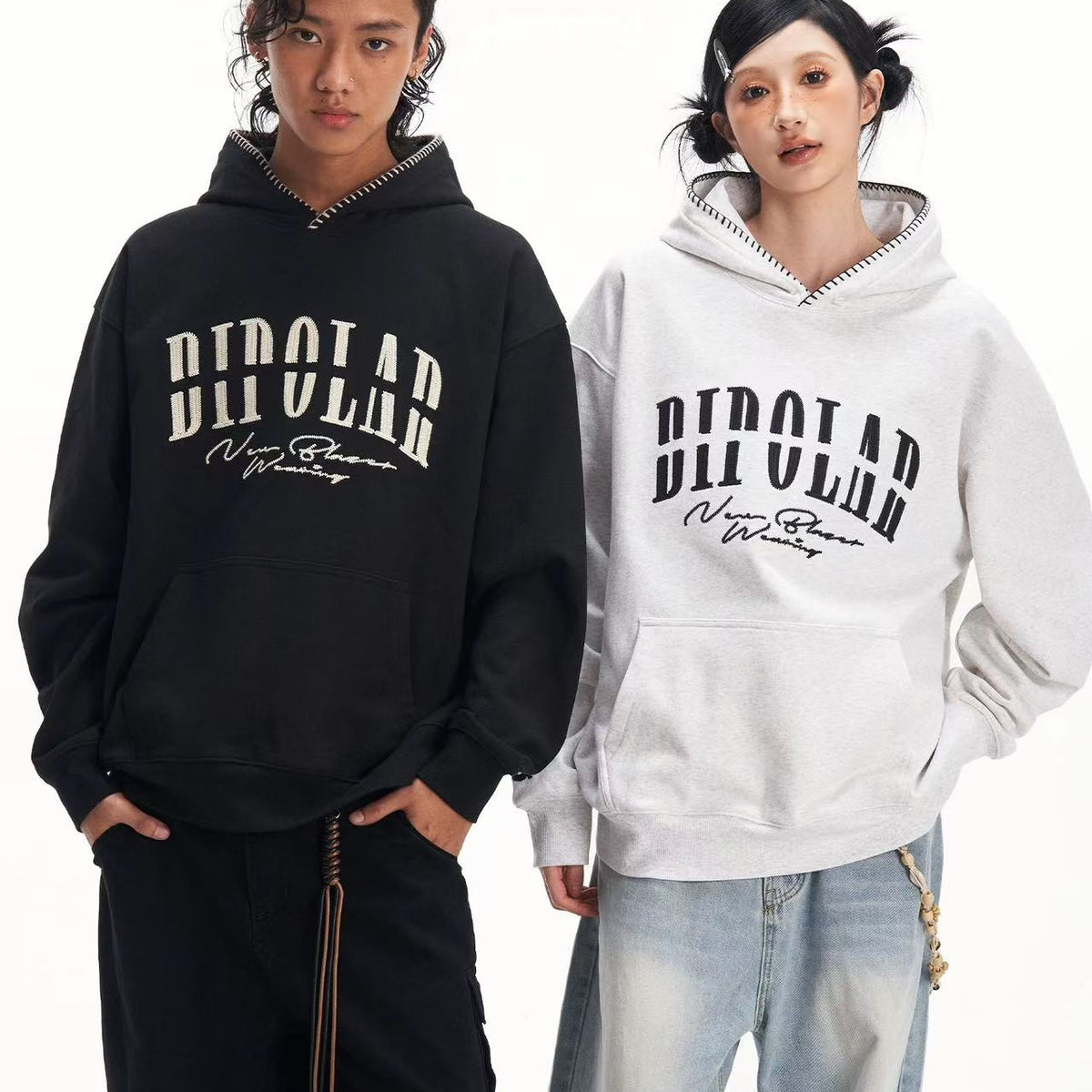 BIPOLAR Chain Embroidered Hoodie