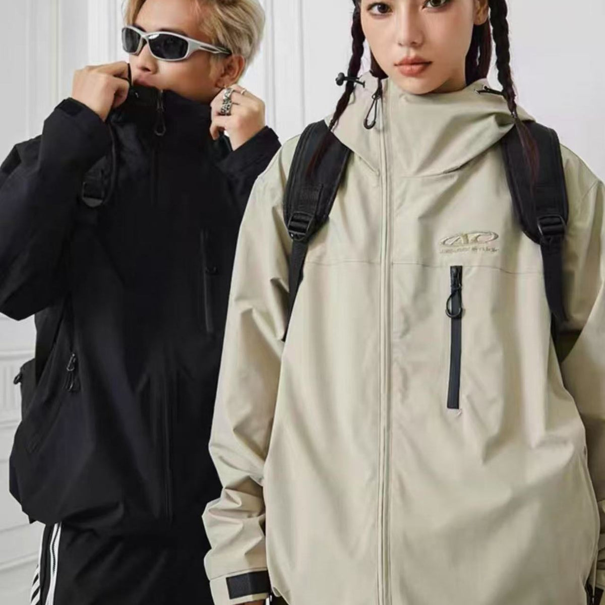 ACHOCK Logo Print Vintage Hiking Jacket