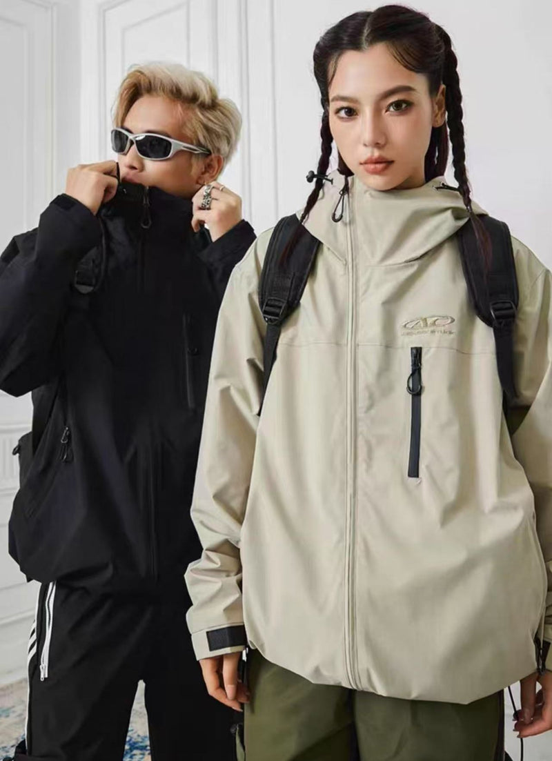 ACHOCK Logo Print Vintage Hiking Jacket