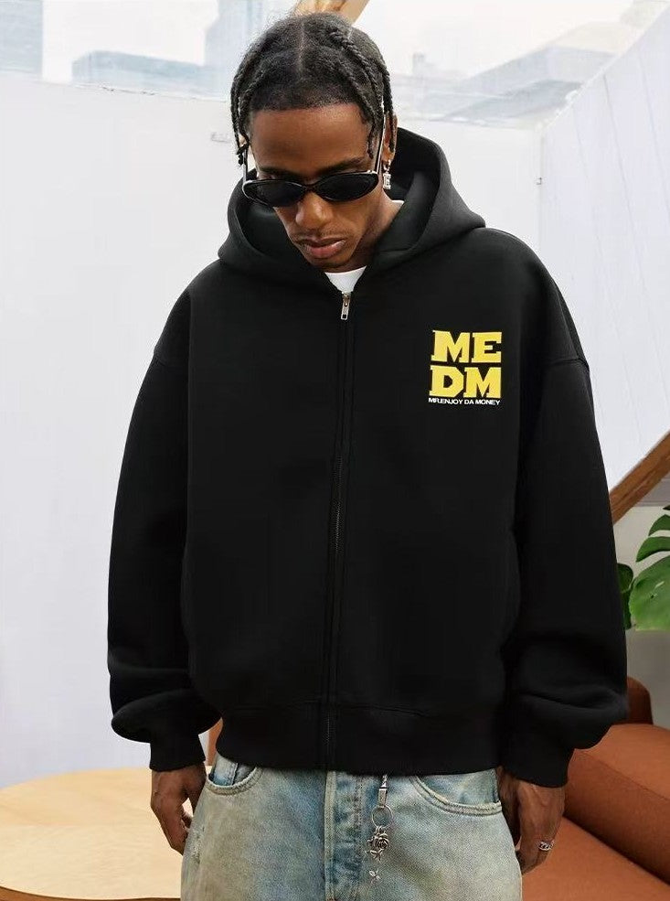 MEDM Four-letter Logo Air Layer Zipper Sweatshirt