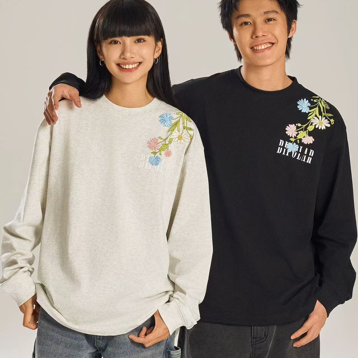 BIPOLAR Flowery Branches Long-sleeved Sweatshirt