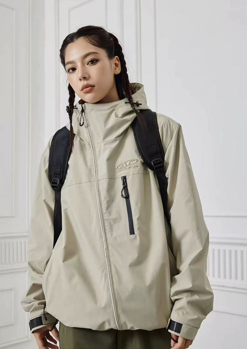 ACHOCK Logo Print Vintage Hiking Jacket