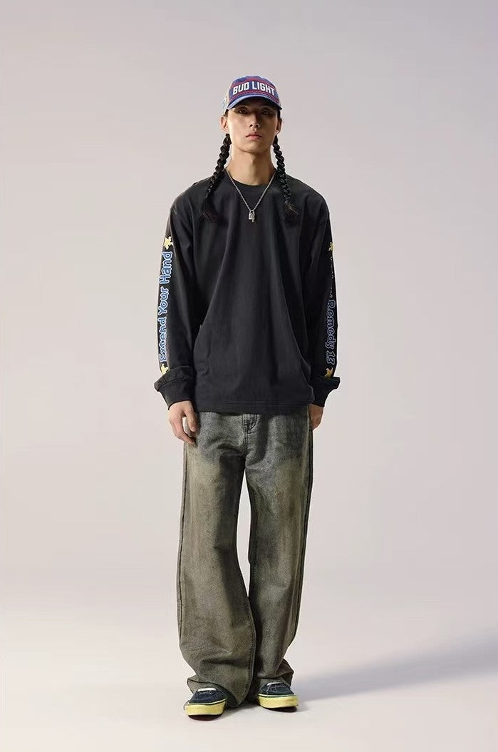 REMEDY Happy Devil Night Print Long-sleeve Tee