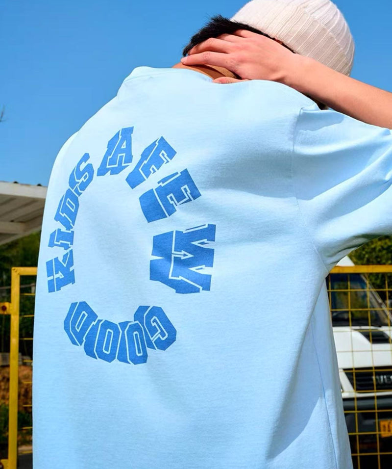 AFGK Slogan Ring LOGO Short-sleeved T-shirt