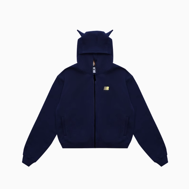 FDR Little Devil Plaid Zipper Hooded Sweatshirt (For Women)