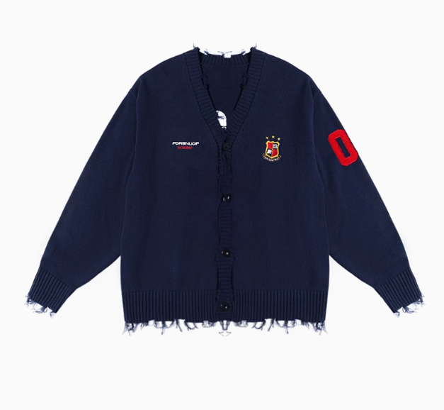 FDR Badge Embroidery Knitted Cardigan