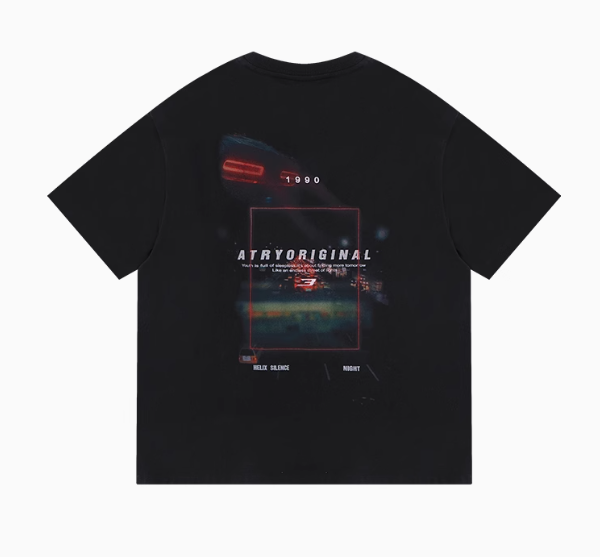 ATRY Night Scene Pattern Printed T-shirt