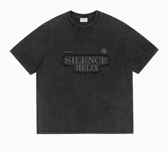 ATRY Washed Appliqué Embroidered T-shirt