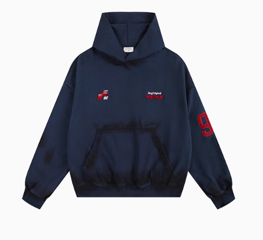 ATRY Dirty Destroyed Heavyweight Cropped Embroidered Hoodie