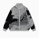 ATRY Irregular Gradient Cardigan Stand Collar Sweater
