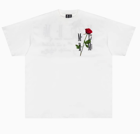 MEDM Rose embroidery Short-sleeved T-shirt