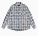ATRY Irregular Raw Edge Plaid Shirt