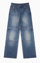ATRY Retro Patch Washed Bootcut Denim Trousers