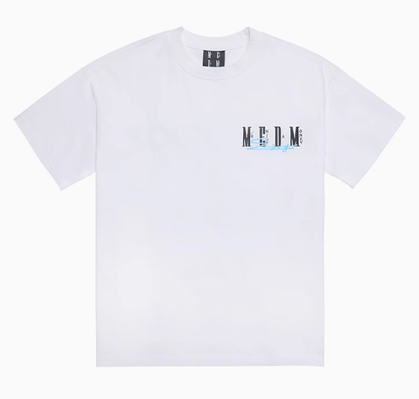 MEDM Summer Graffiti Letter Print Short Sleeve T-Shirt