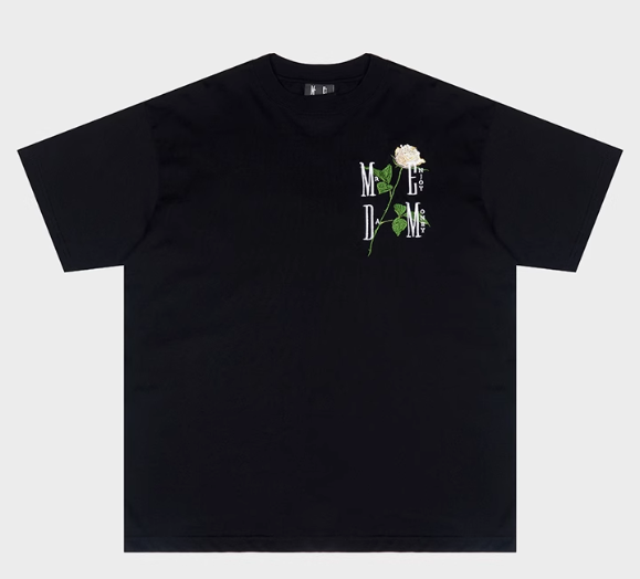 MEDM Rose embroidery Short-sleeved T-shirt