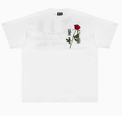MEDM Rose embroidery Short-sleeved T-shirt
