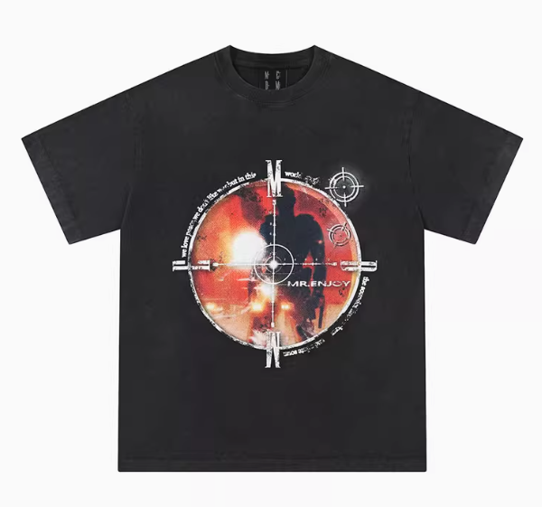 MEDM Washed Thermoset Oil Short-sleeved T-shirt