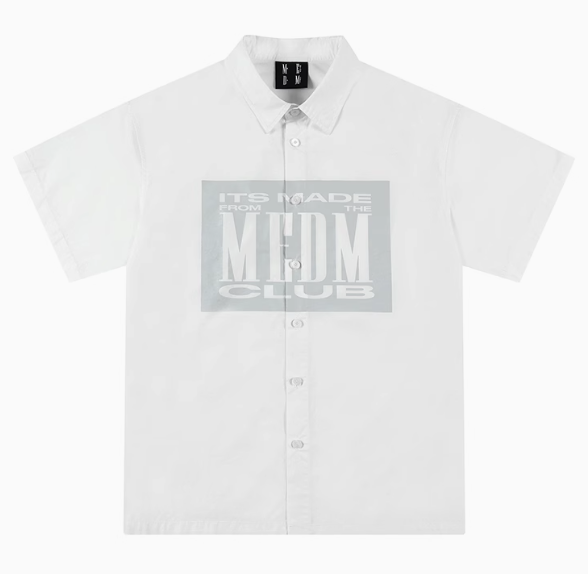 MEDM Tonal Offset Printed Short Sleeve Shirt