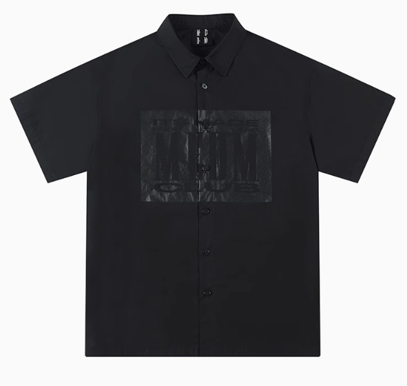 MEDM Tonal Offset Printed Short Sleeve Shirt
