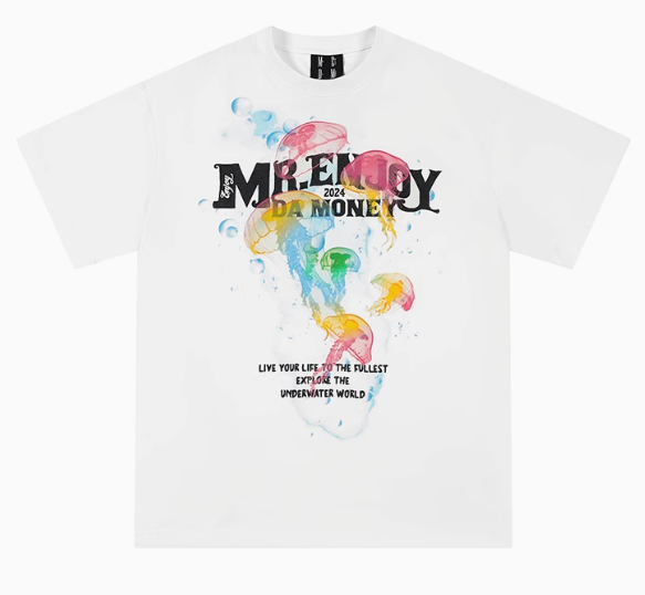 MEDM Gradient Jellyfish Short-sleeved T-shirt