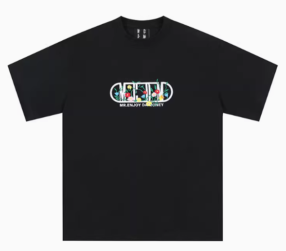 MEDM Capsule Floral Logo Print Short-sleeved T-shirt