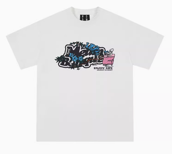 MEDM Embroidered Printed Short-sleeved T-shirt