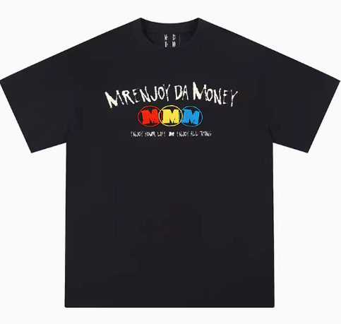 MEDM Ink Word Embroidered Short-sleeved T-shirt