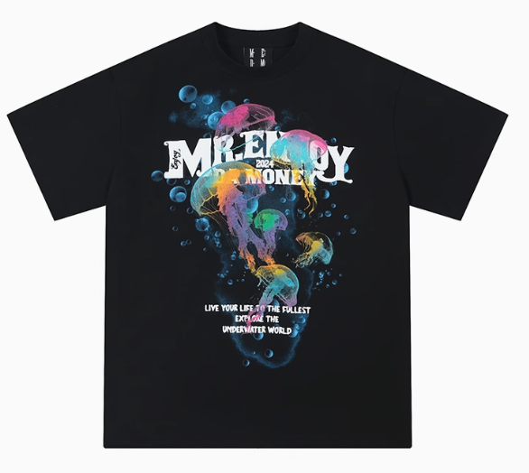 MEDM Gradient Jellyfish Short-sleeved T-shirt