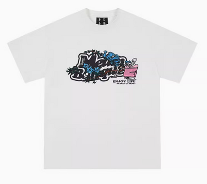 MEDM Embroidered Printed Short-sleeved T-shirt
