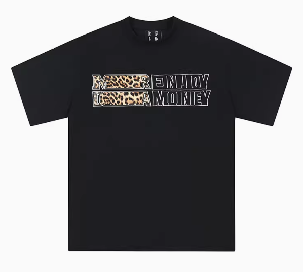 MEDM Leopard Print Snake Texture Short-sleeved T-shirt