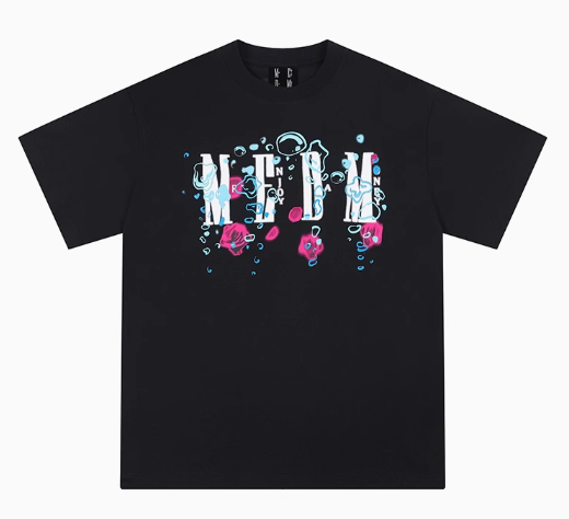 MEDM Boiling Bubbles Embroidered Short-sleeved T-shirt
