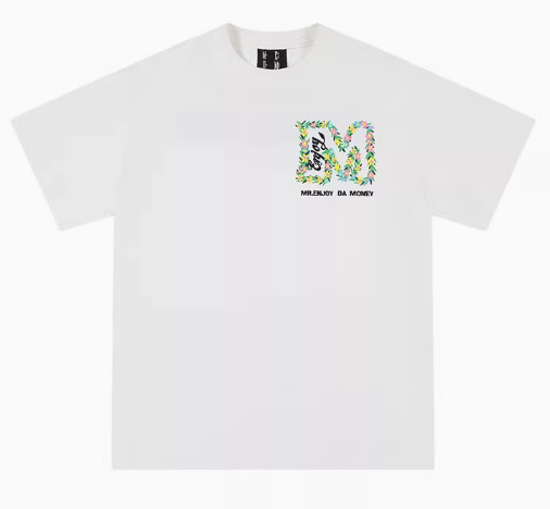 MEDM Embroidered wreath short-sleeved T-shirt