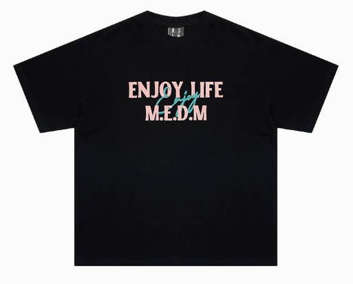 MEDM Three-dimensional Letters Short-sleeved T-shirt