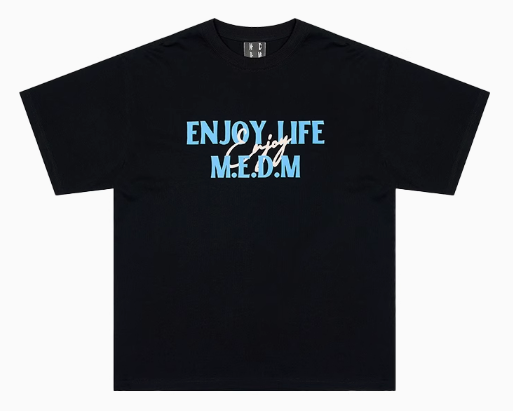 MEDM Three-dimensional Letters Short-sleeved T-shirt