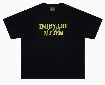 MEDM Three-dimensional Letters Short-sleeved T-shirt