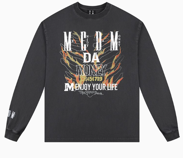 MEDM Flame Bones Long Sleeve T-Shirt