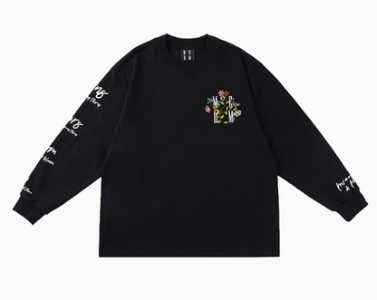 MEDM Floral Embroidered Long-sleeve T-shirt