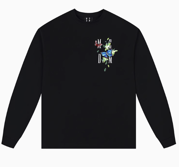 MEDM Butterfly Printed Long-sleeve T-shirt
